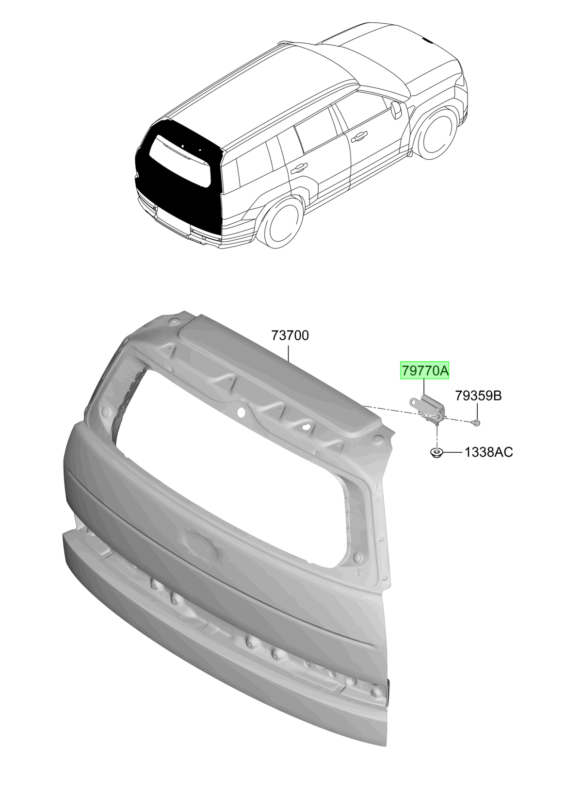 Portón Original Para Hyundai Santa Fe 2023-2025