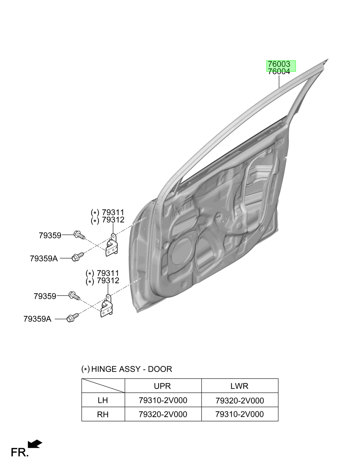 Puerta Del. Izq. Lh Original Para Hyundai Kona 2018-2024