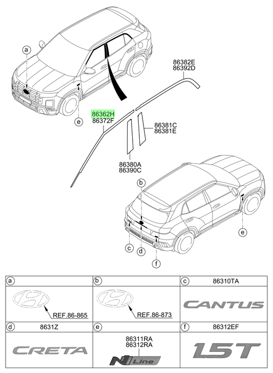 Autoadhesivo Marco Del. Izq. Lh Original Para Hyundai Creta