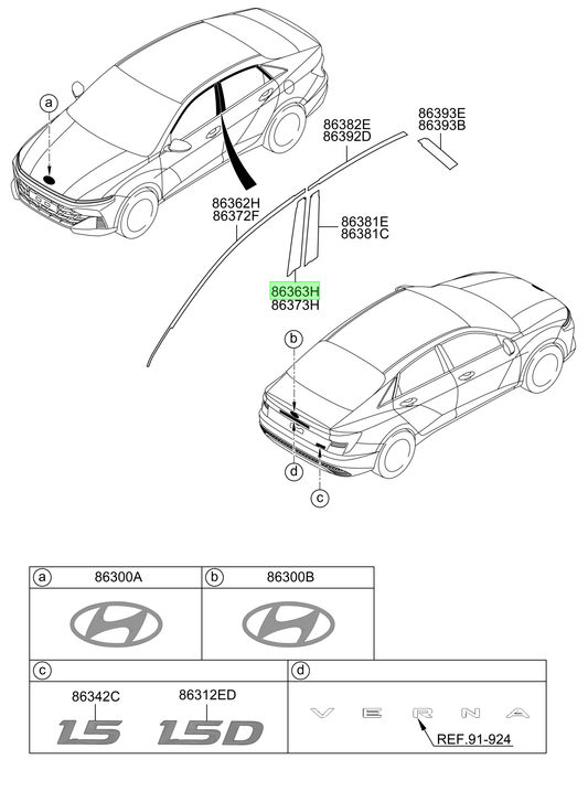 Blackout Lh Original Para Hyundai Accent 2023-2025