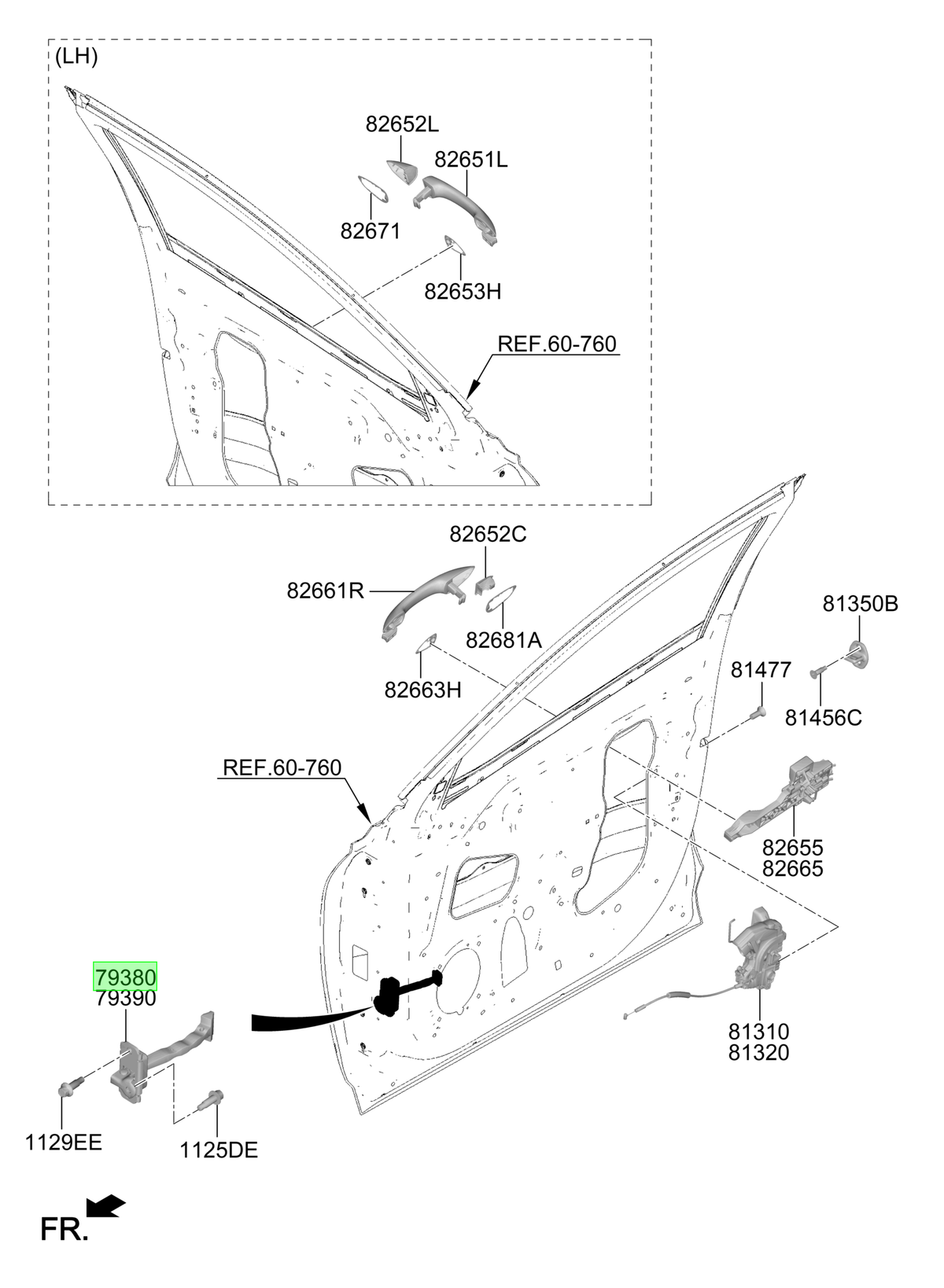 Tirador Puerta Original Para Hyundai Tucson 2024-2025