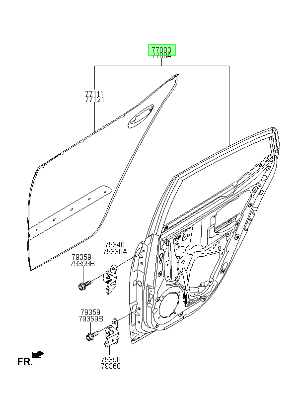 Puerta Lh I10 Tras. Lh Orig. Para Hyundai 2010-2015