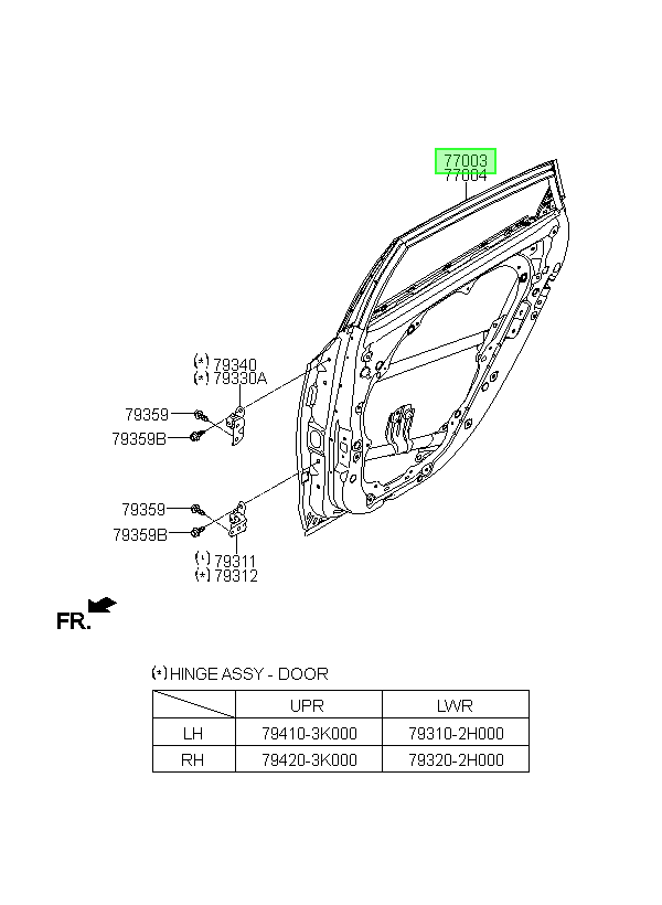Puerta Tras. Lh Orig. Para Hyundai I30 2013-2017