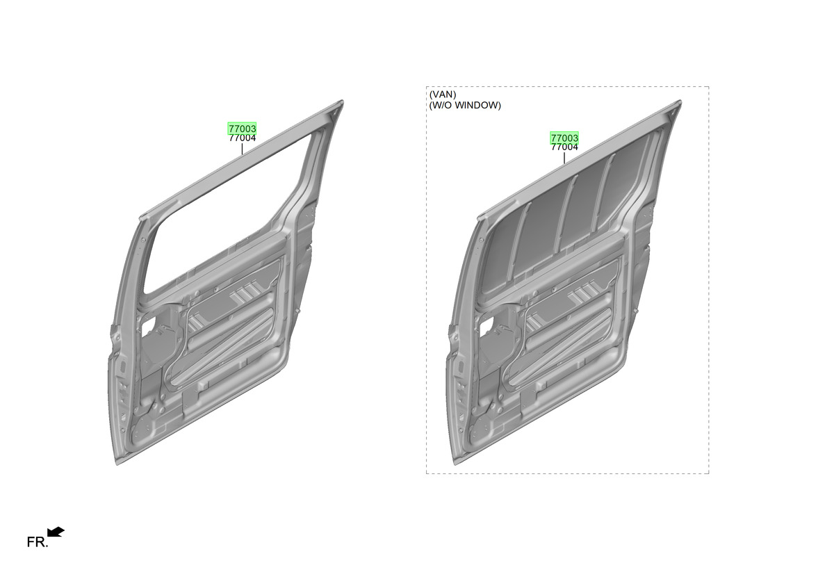 Puerta Tras. Izq. Lh Original Para Hyundai Staria 2021-2025