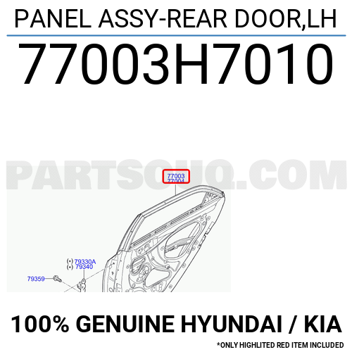 Puerta Trasero Era Izquierda 19> Original Para Kia Soluto