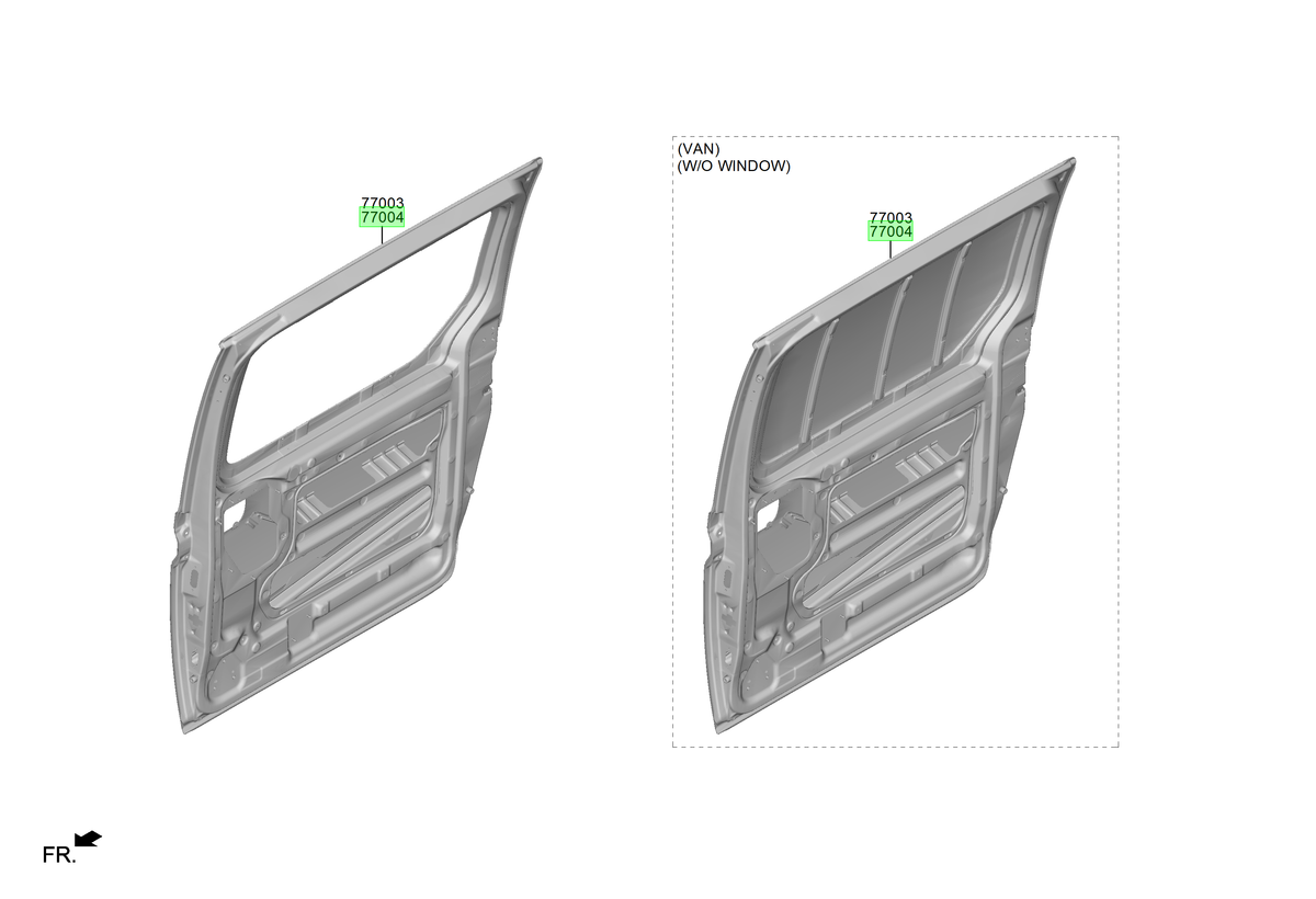Puerta Tras. Der. Rh Original Para Hyundai Staria 2021-2025