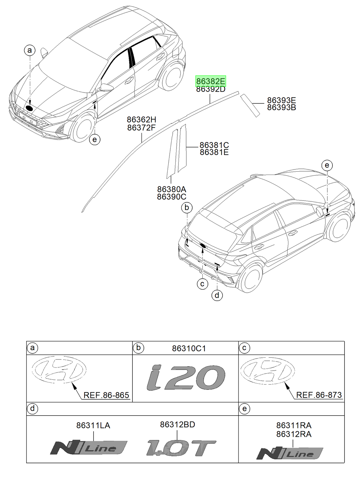 Puerta Tras. Izq. Lh Original Para Hyundai I20 2020-2025