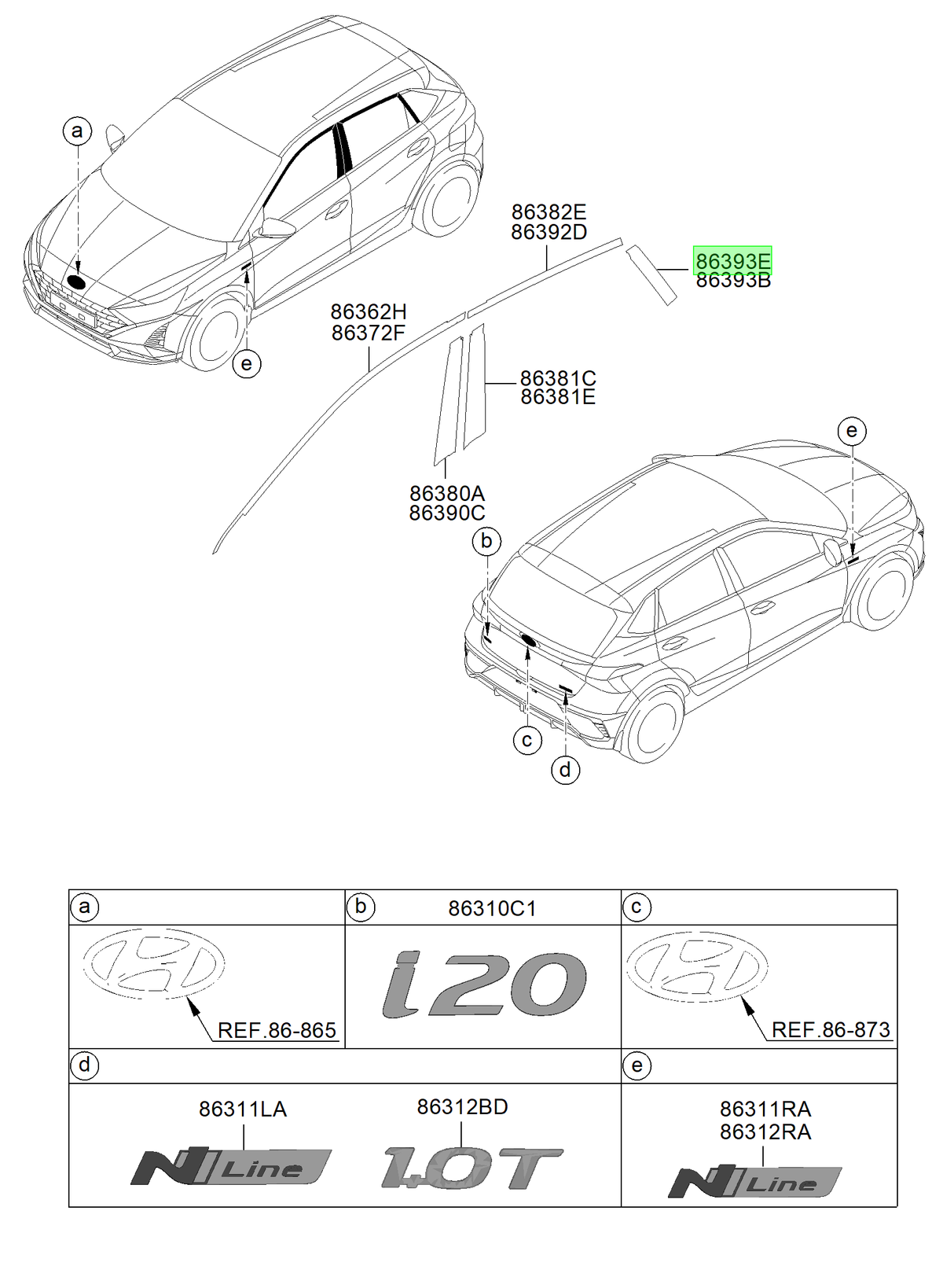 Black Original Para Hyundai I20 2020-2025