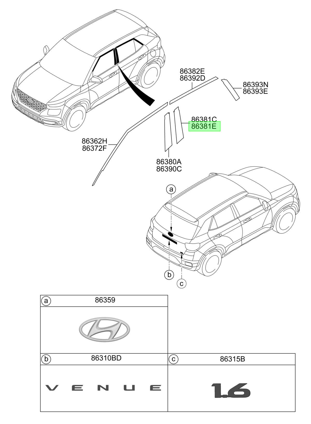 Puerta Tras. Der. Original Para Hyundai Venue 2019-2025