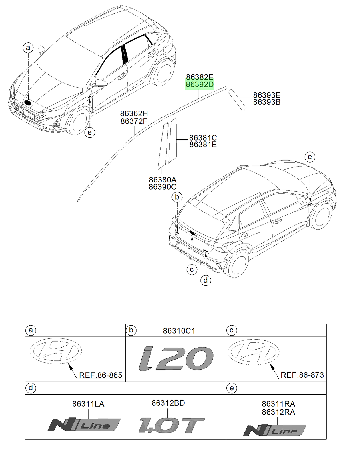 Puerta Tras. Der. Rh Original Para Hyundai I20 2020-2025