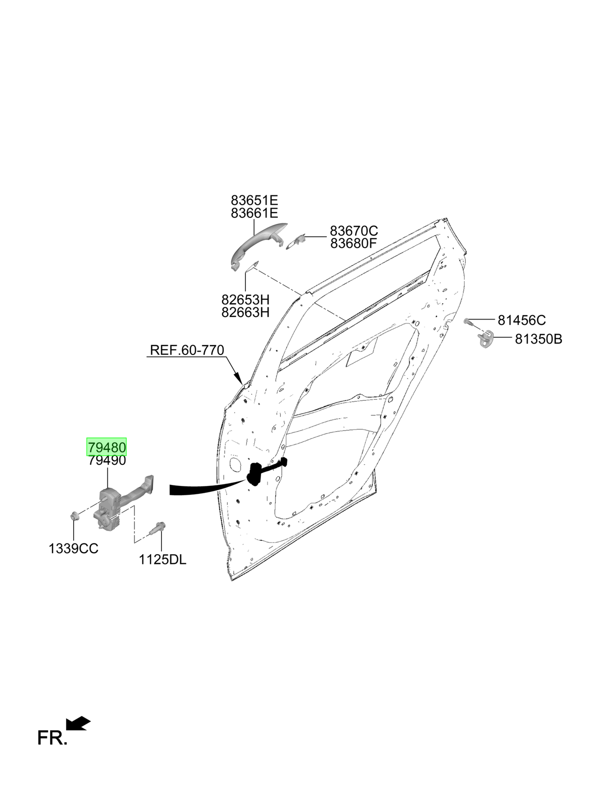 Retenedor Tras. Izq. Lh Orig. Para Hyundai Tucson 2020-2025