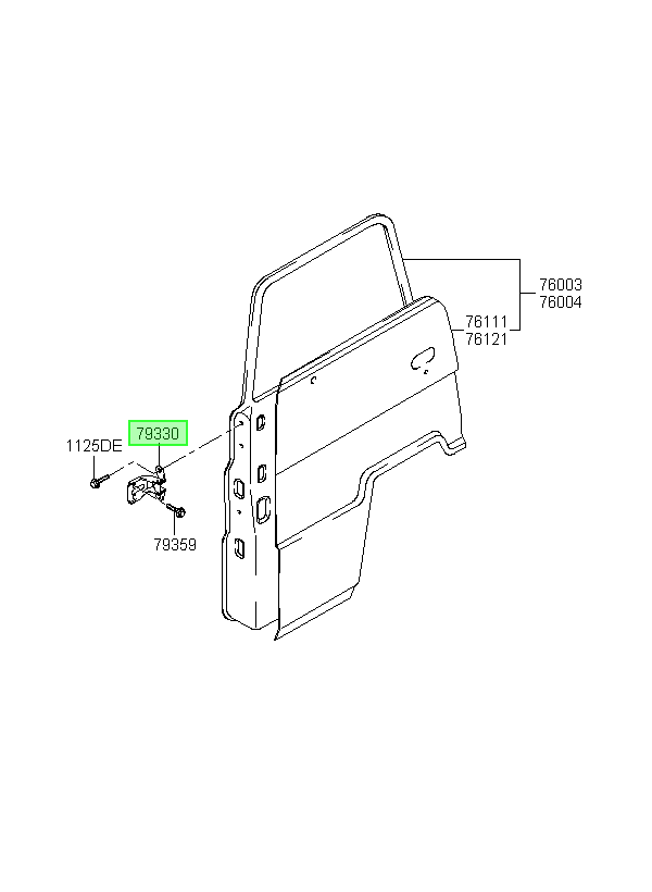 Bisagra Puerta Original Para Hyundai H100 1997-2004
