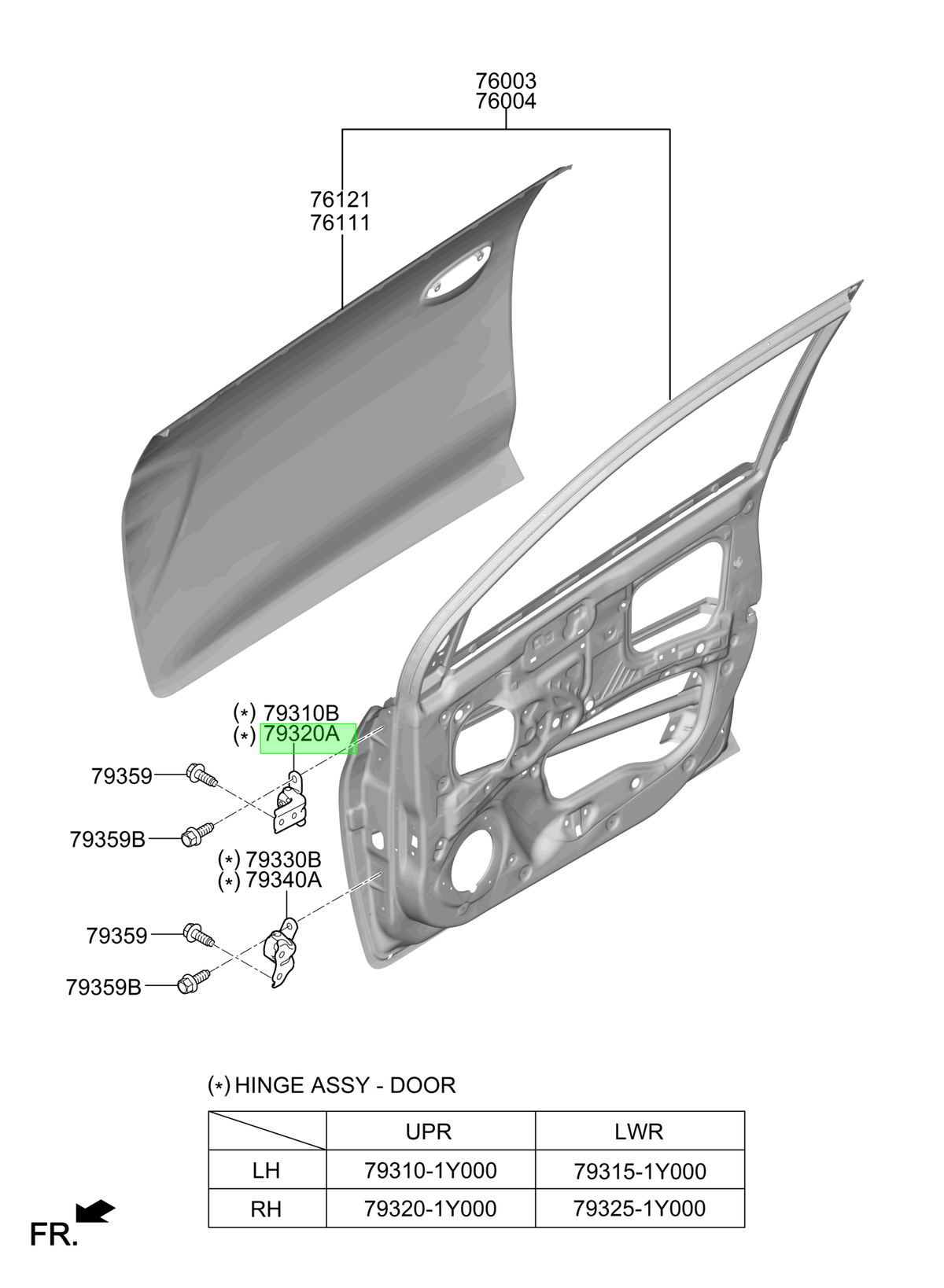 Bisagra Puerta Del-d Orig. Para Hyundai Grand I10 Desde 2014