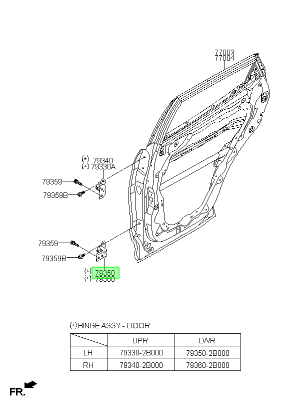 Bisagra Puerta Original Para Kia Sorento 2009-2021