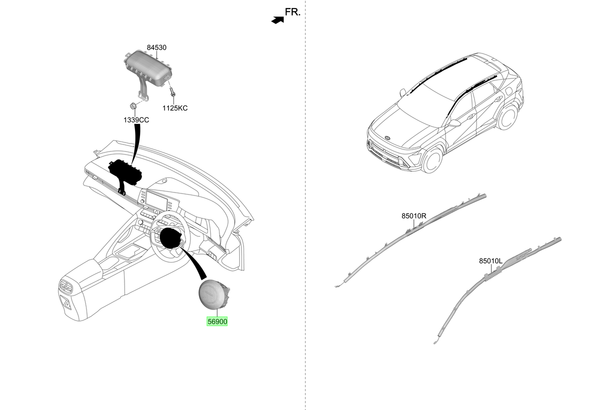 Airbag Conductor Original Para Hyundai Kona 2023-2025