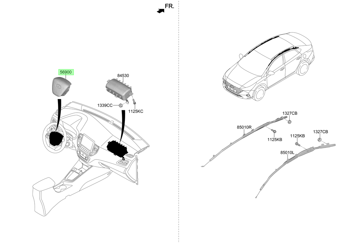 Airbag Conductor Original Para Hyundai Accent 2017-2024