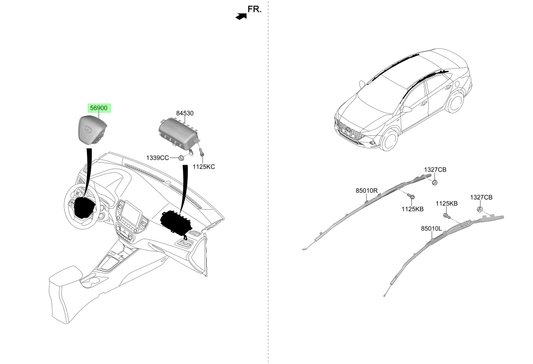 Airbag Conductor Original Para Hyundai Accent 2017-2024