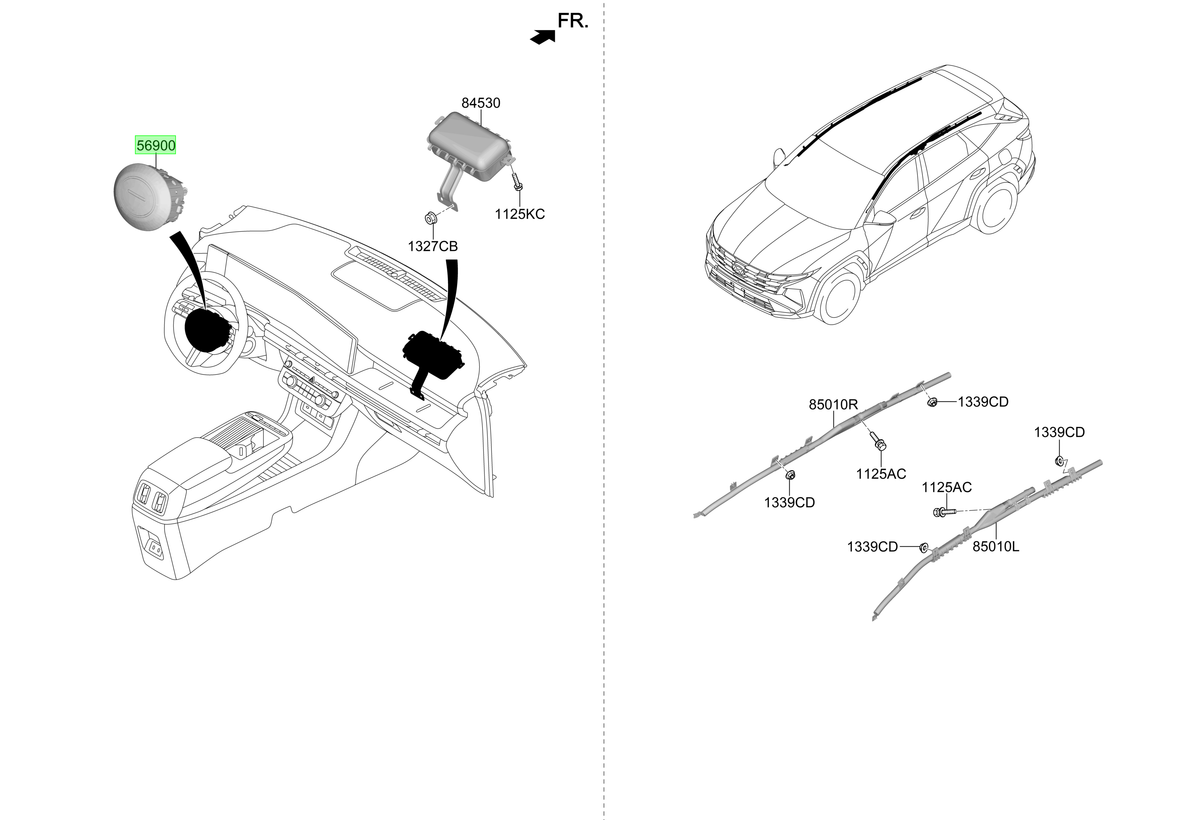 Airbag Conductor Original Para Hyundai Tucson 2024-2025
