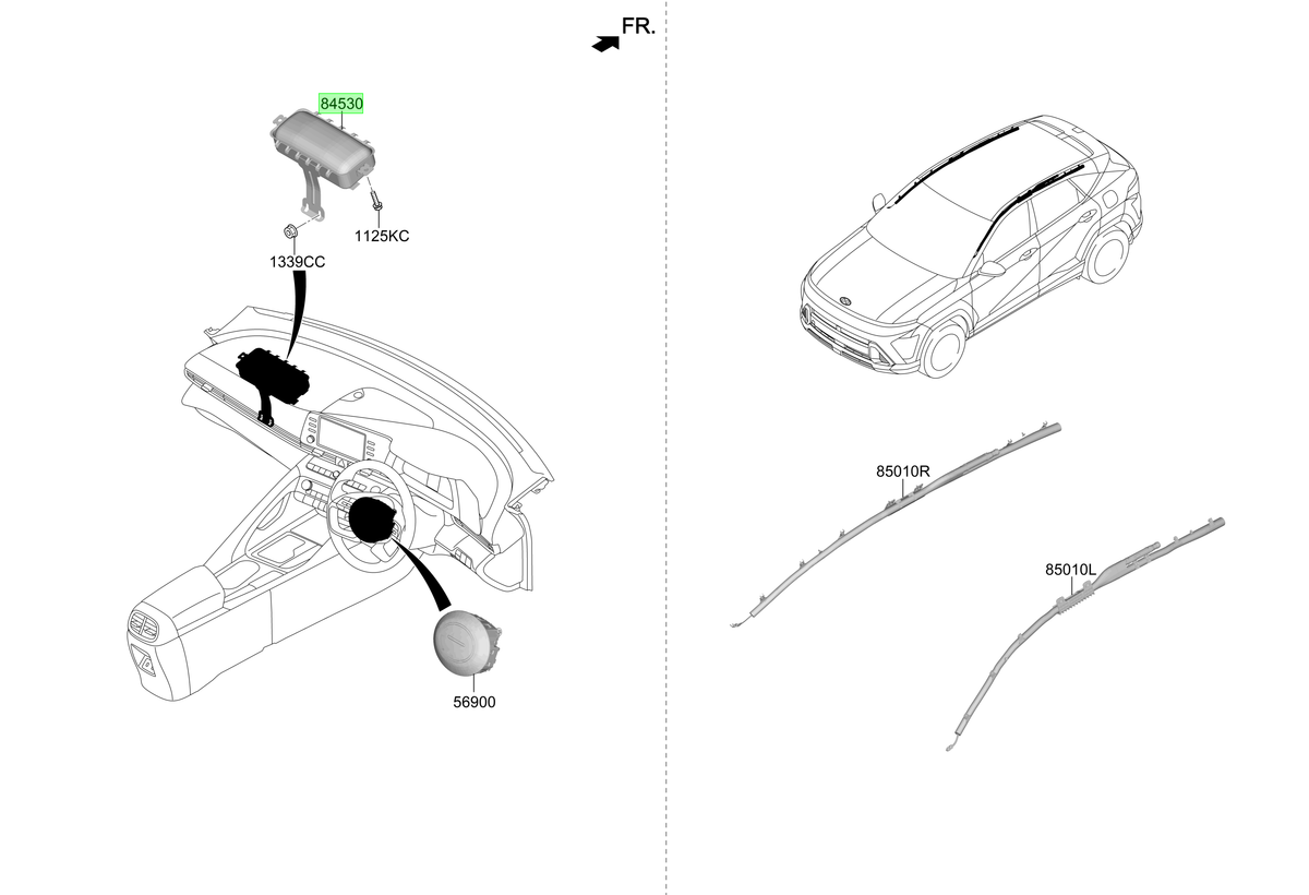 Airbag Pasajero Original Para Hyundai Kona 2023-2025