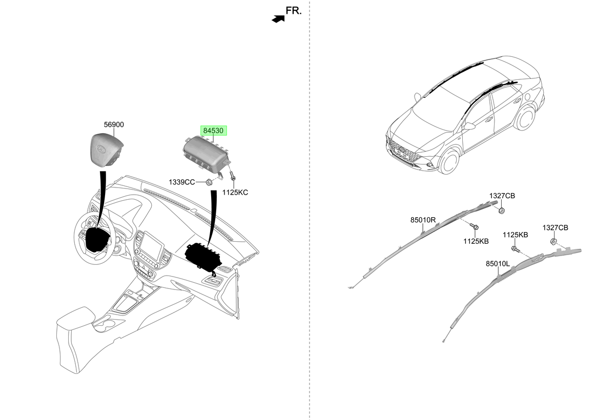 Airbag Pasajero Original Para Hyundai Accent 2017-2024