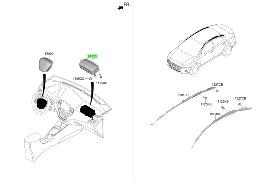 Airbag Pasajero Original Para Hyundai Accent 2017-2024