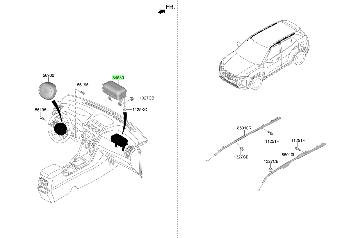 Airbag Pasajero Original Para Hyundai Creta 2021-2025