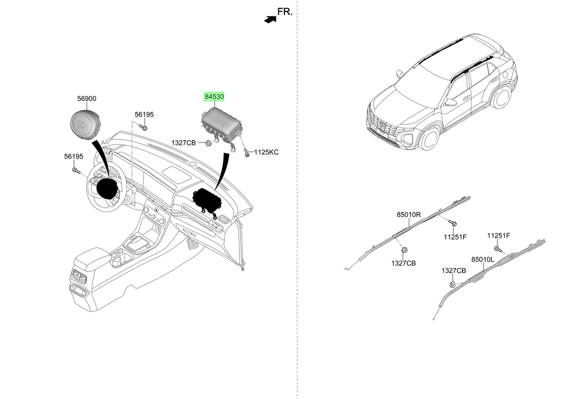 Airbag Pasajero Original Para Hyundai Creta 2024-2025