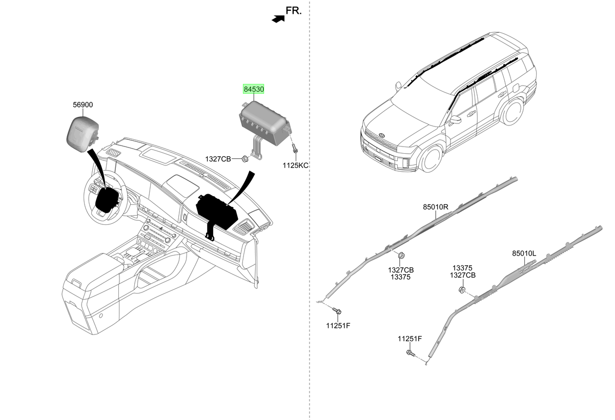 Airbag Pasajero Original Para Hyundai Santa Fe 2023-2025
