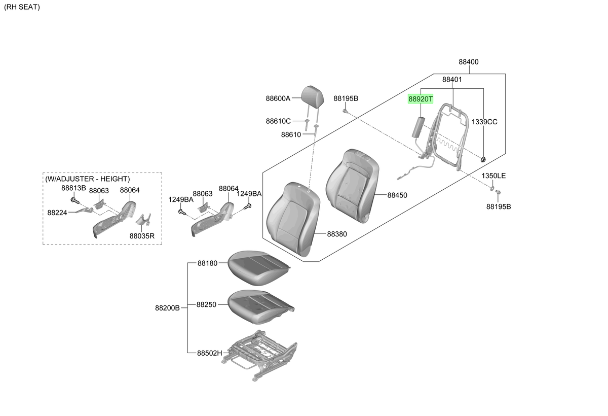 Airbag Lat. Del. Der. Rh Original Para Hyundai I20 2020-2025