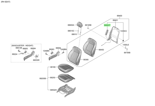 Airbag Lat. Del. Der. Rh Original Para Hyundai I20 2020-2025