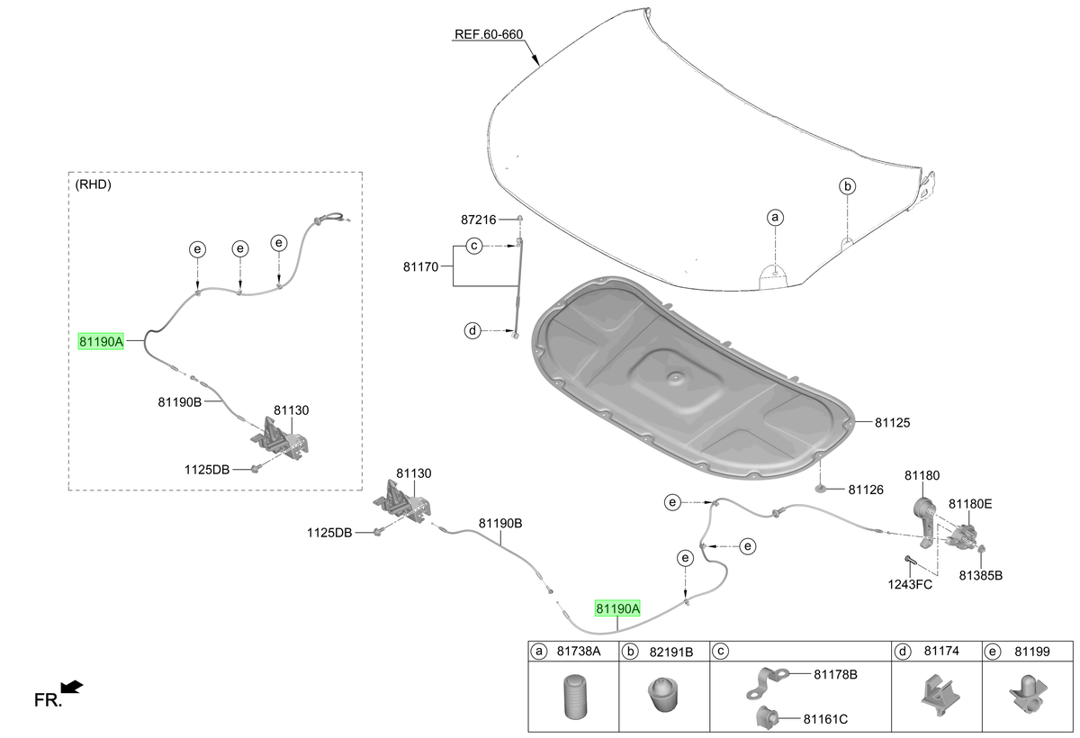 Piola Capot Original Para Hyundai Creta 2020-2025