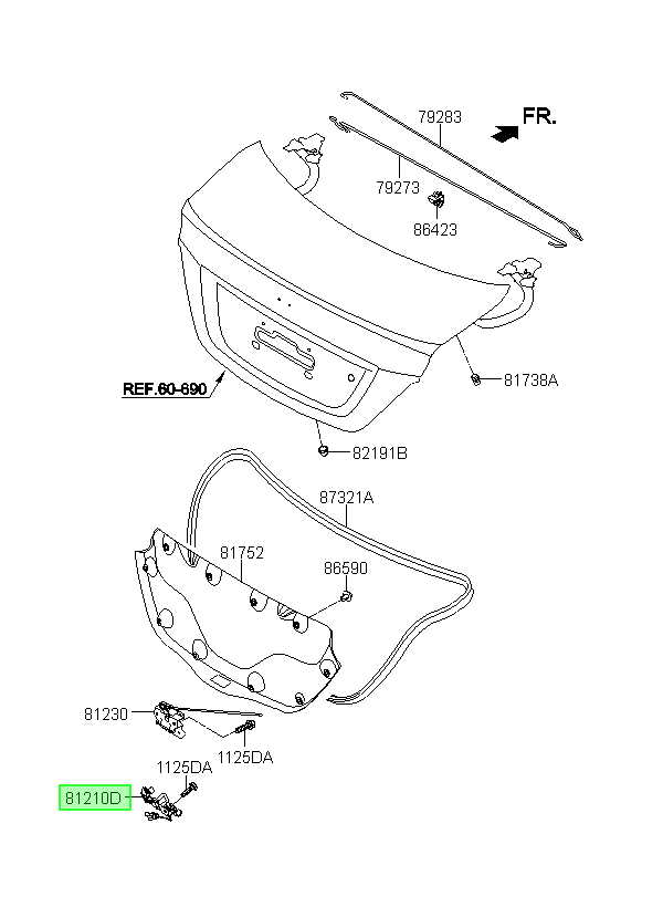 Portón Original Para Hyundai Accent 2010-2014