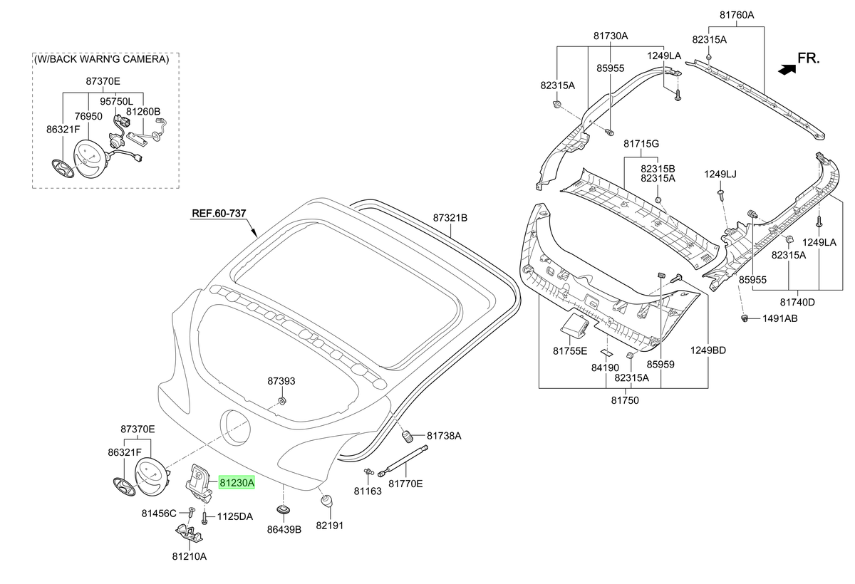 Portón Original Para Hyundai Veloster 2011-2018