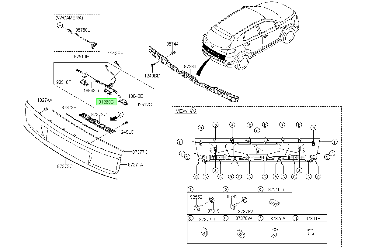 Interruptor Portalon Orig. Para Hyundai Tucson Desde 2015