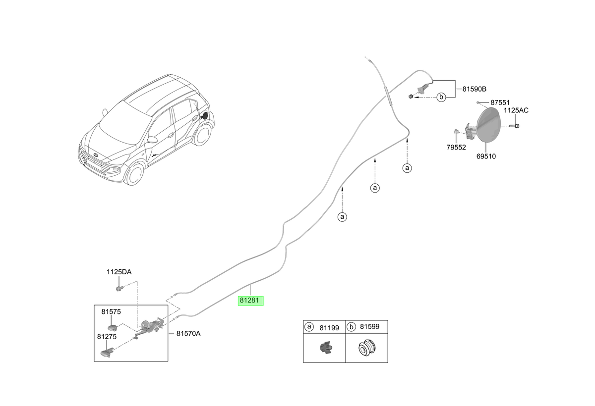Piola Maletero Original Para Hyundai Atos 2019-2023