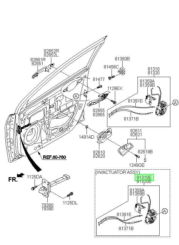 Pestillo Original Para Hyundai Accent 2010-2020
