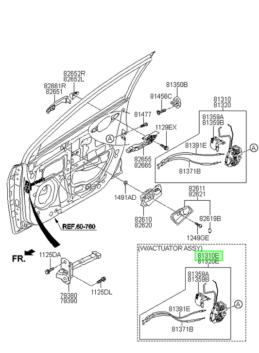 Pestillo Original Para Hyundai Accent 2010-2020