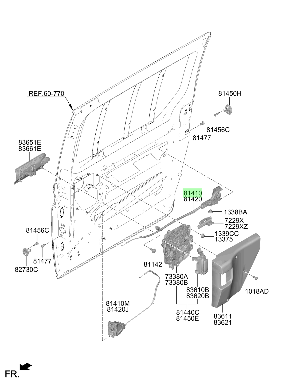 Cerradura Original Para Hyundai Staria 2021-2025