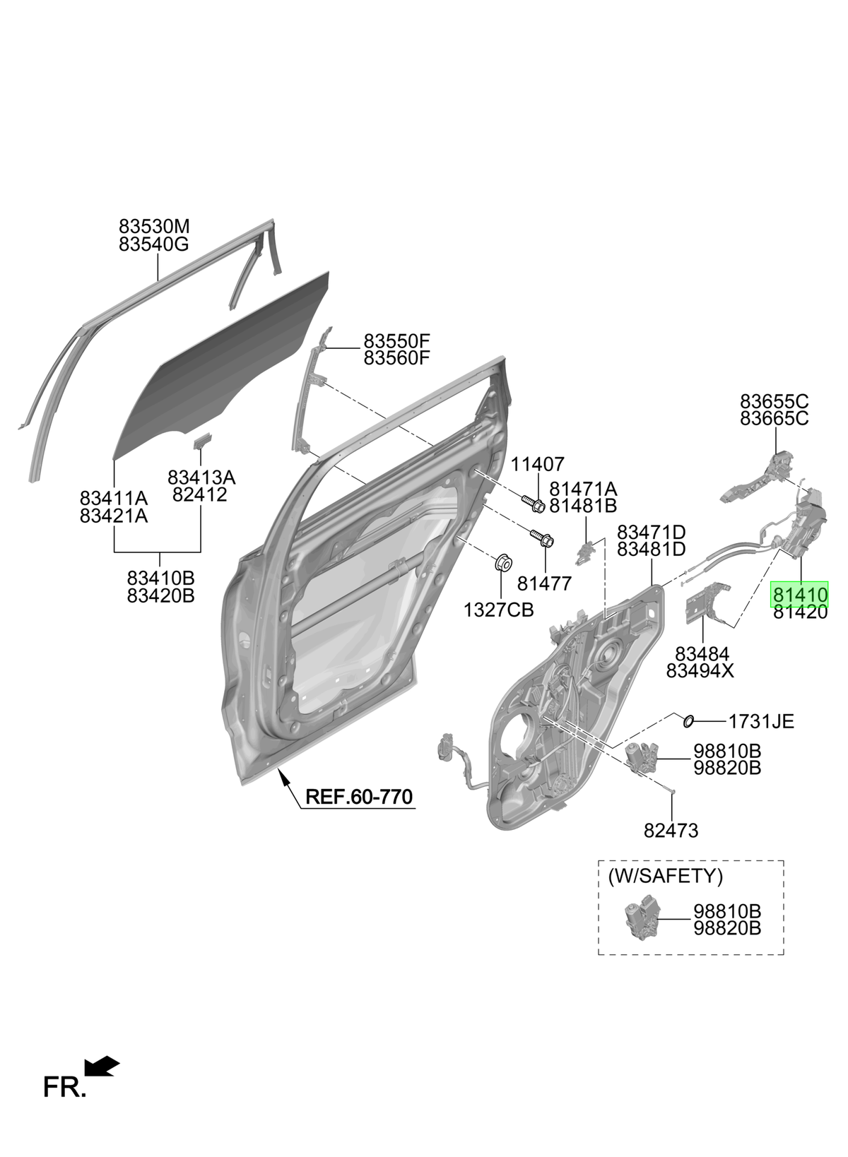 Chapa Puerta Lh Orig. Para Hyundai Santa Fe Desde 2018