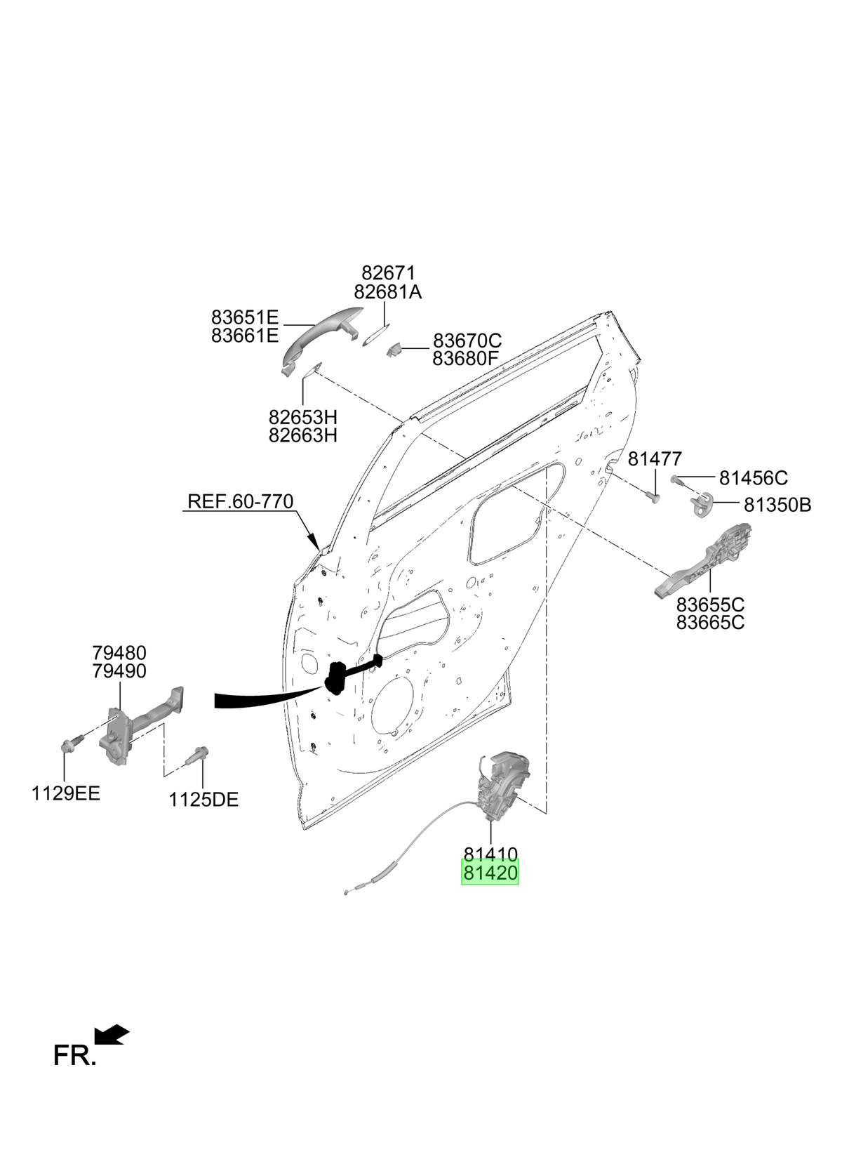 Puerta Tras. Der. Rh Original Para Hyundai Tucson 2024-2025