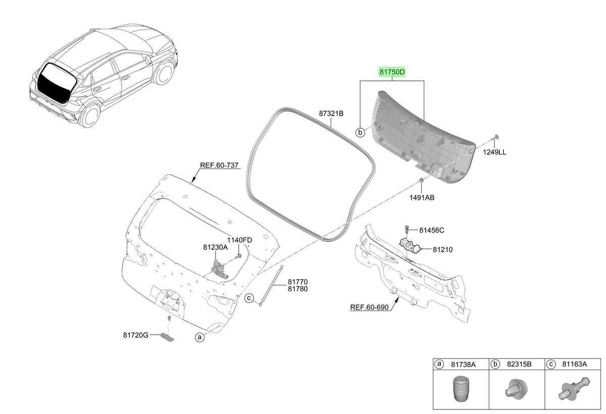 Portón Original Para Hyundai I20 2020-2025