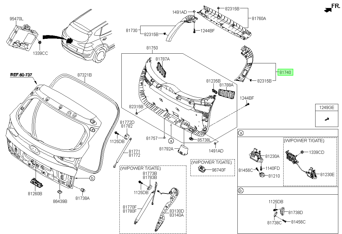 Moldura Portalon Rh Orig. Para Hyundai Tucson Desde 2015
