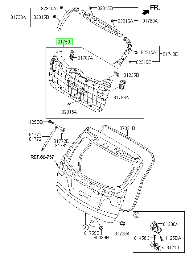 Tapiz Portalon Orig. Para Hyundai Tucson 2011-2014