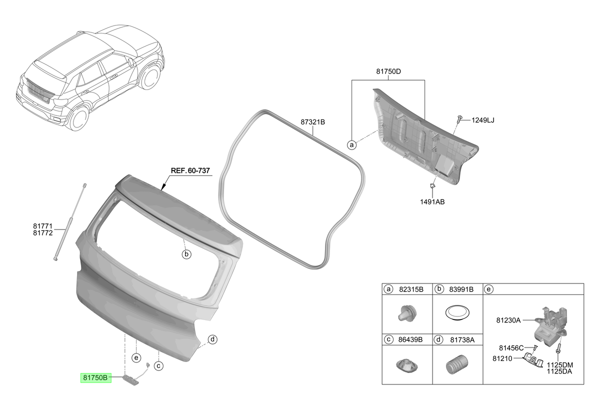 Portón Original Para Hyundai Venue 2019-2025