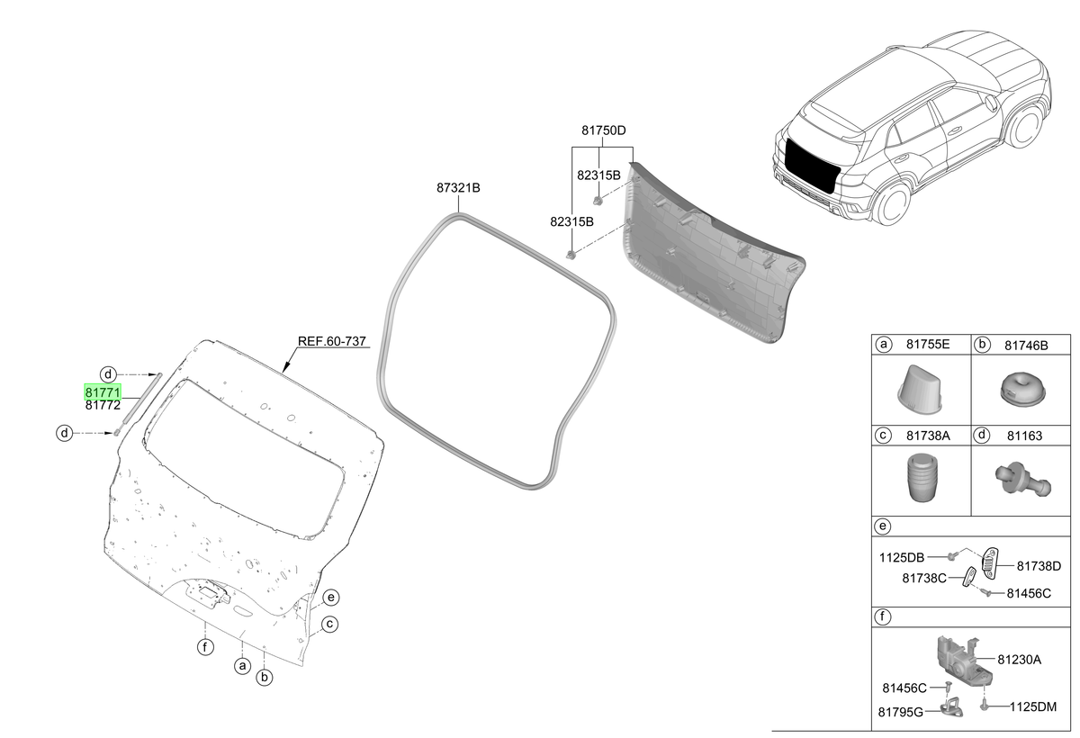 Portón Lh Original Para Hyundai Creta 2024-2025