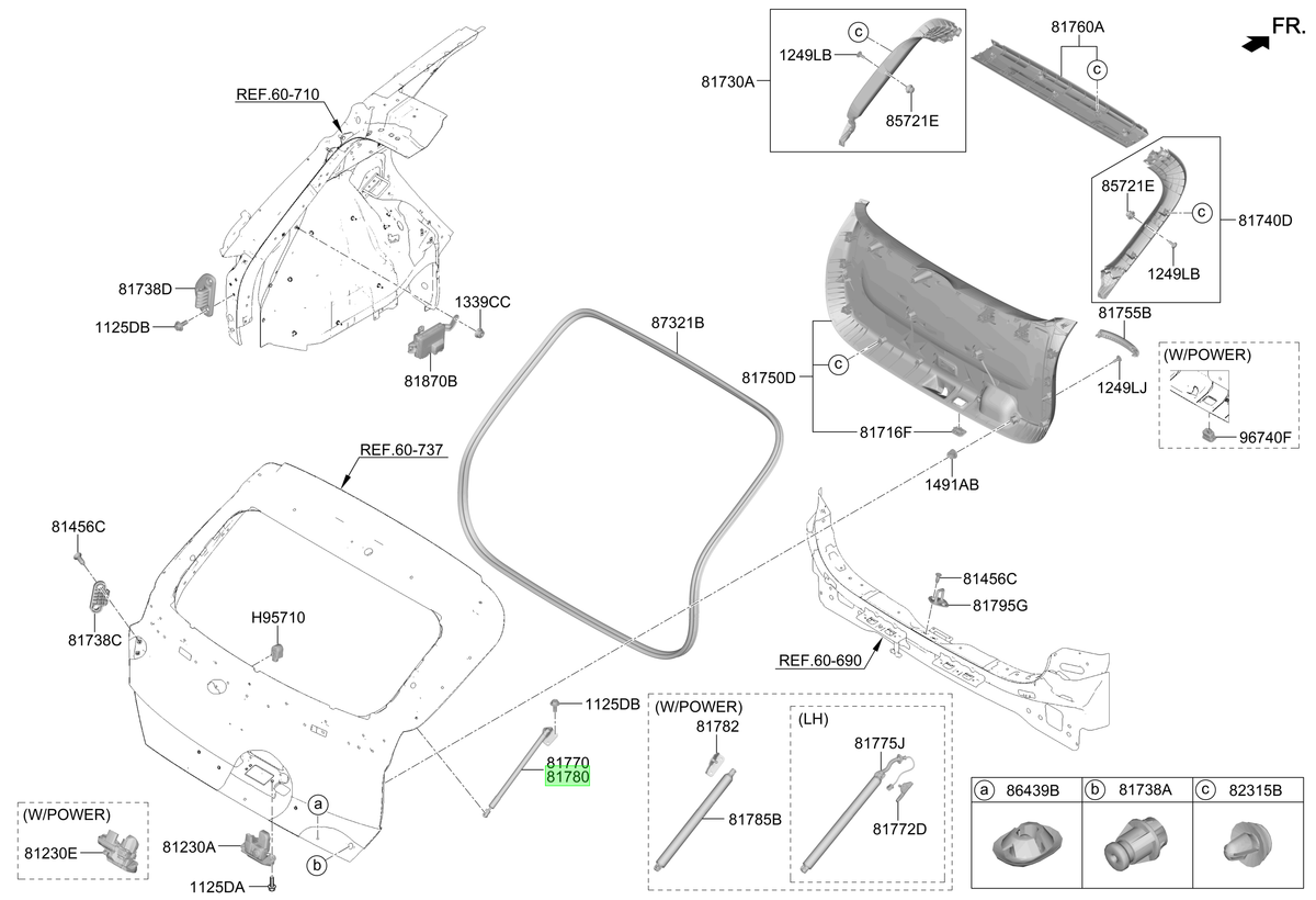 Portón Rh Original Para Hyundai Kona 2023-2025