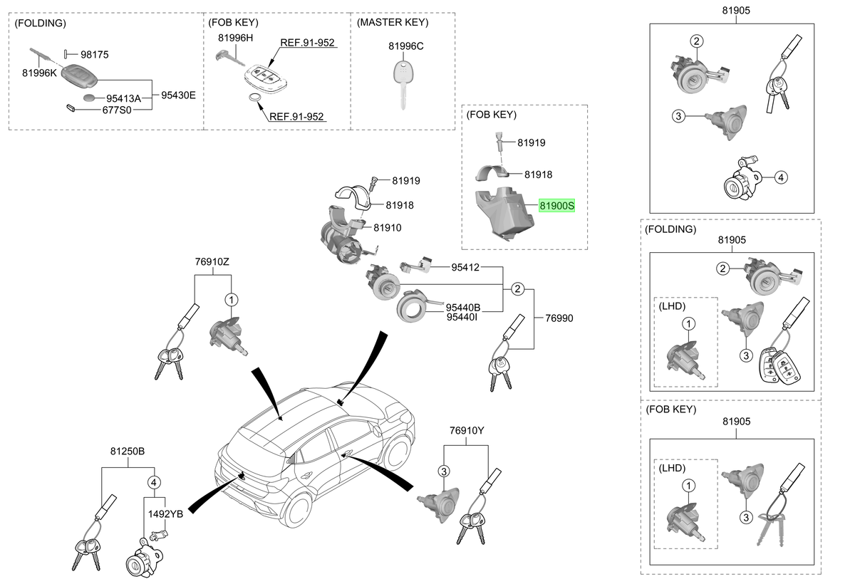 Bloqueo Original Para Hyundai I10 2019-2025