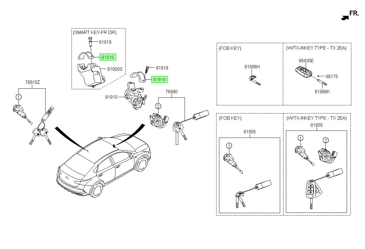 Tapa Cuerpo Chapa Contacto Orig. Para Hyundai I20 Desde 2017