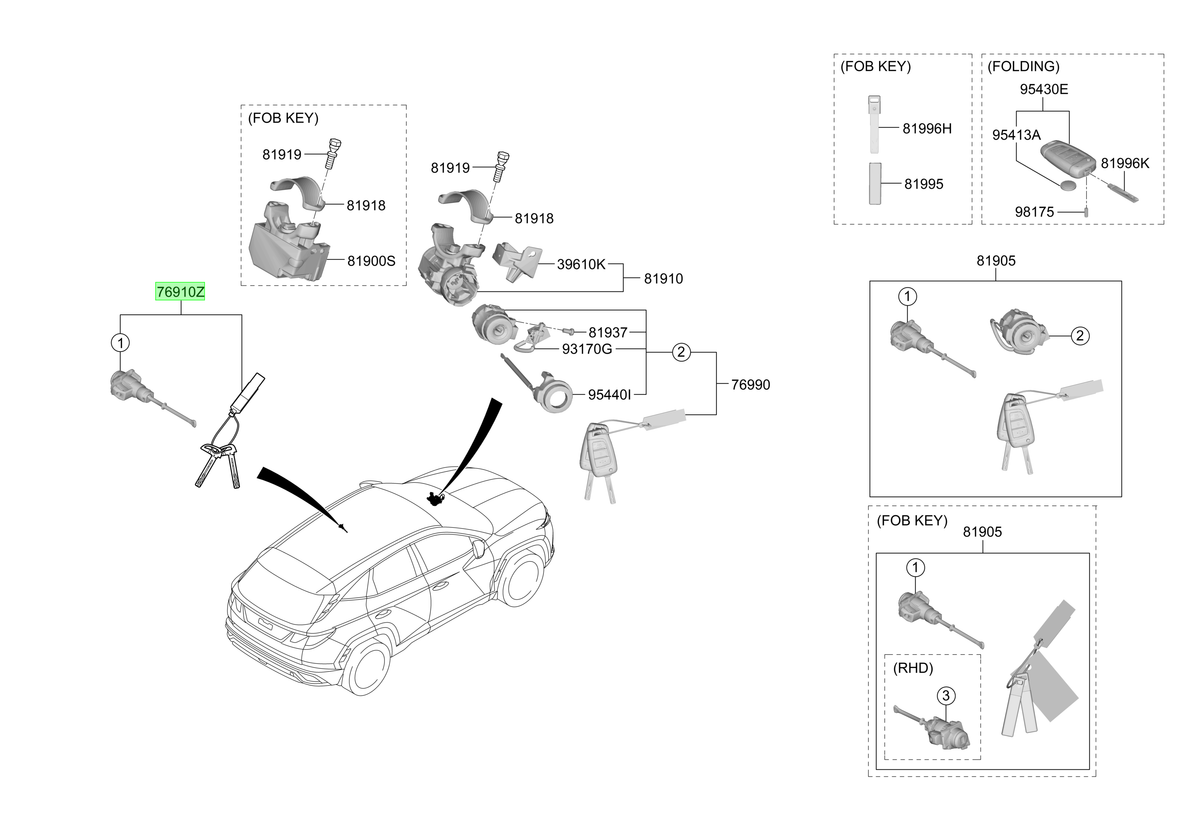Key Original Para Hyundai Tucson 2020-2025