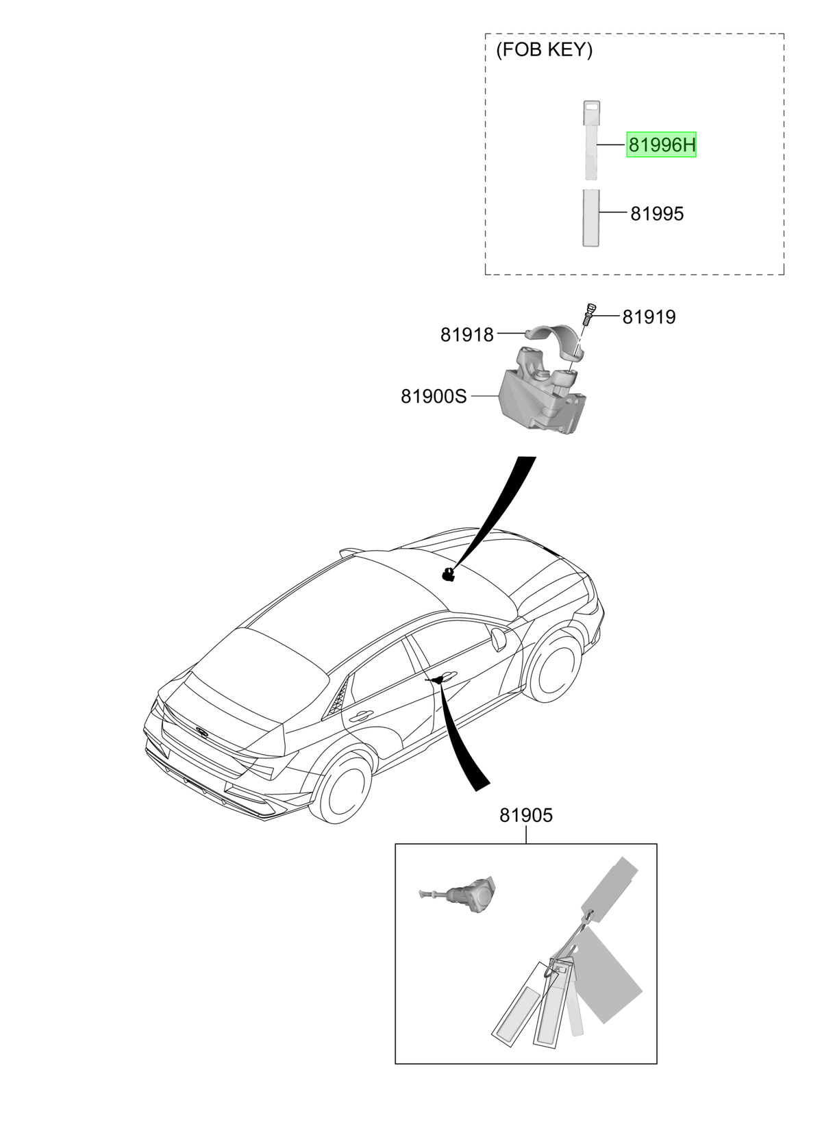 Llave Original Para Hyundai Sonata 2023-2025